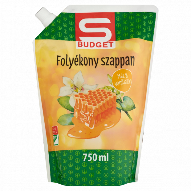 S-Budget méz & vanília illatú folyékony szappan utántöltő 750 ml S-Budget méz & vanília illatú folyékony szappan utántöltő 750 ml
