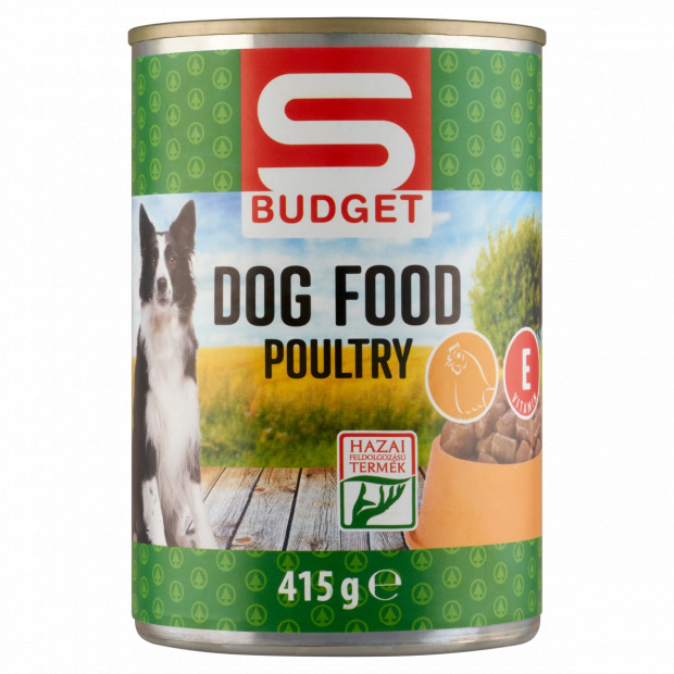 S-Budget teljes értékű állateledel felnőtt kutyák számára baromfival 415 g S-Budget teljes értékű állateledel felnőtt kutyák számára baromfival 415 g
