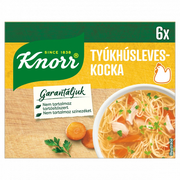 Knorr tyúkhúsleveskocka 6 x 10 g (60 g) Knorr tyúkhúsleveskocka 6 x 10 g (60 g)