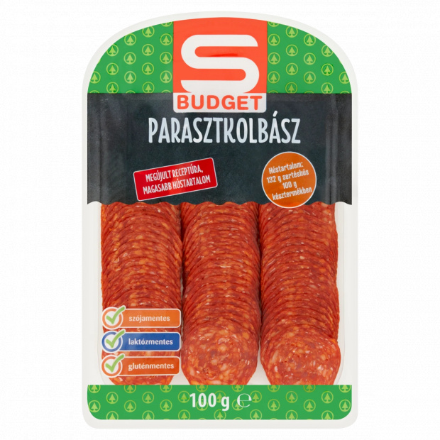 S-Budget szeletelt parasztkolbász 100 g
