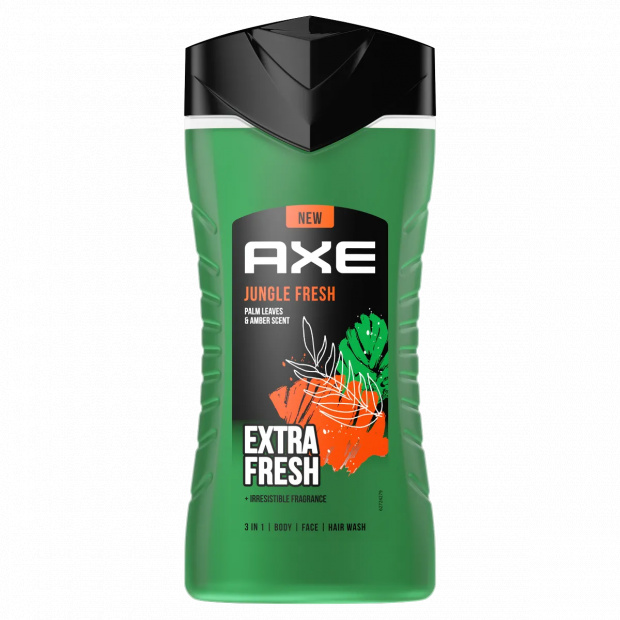 AXE Jungle Fresh 3 in 1 tusfürdő testre, arcra, hajra 250 ml