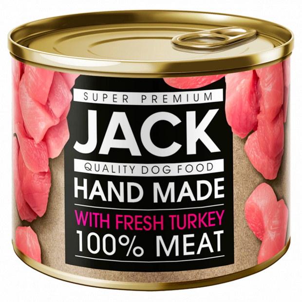 Jack Super Premium teljes értékű állateledel felnőtt kutyák számára pulykahússal 200 g