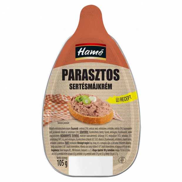 Hamé parasztos sertés májkrém 105 g Hamé parasztos sertés májkrém 105 g