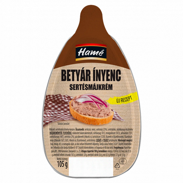 Hamé Betyár ínyenc sertésmájkrém 105 g