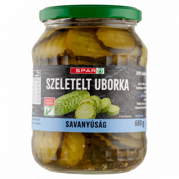 SPAR szeletelt uborka savanyúság 680 g SPAR szeletelt uborka savanyúság 680 g