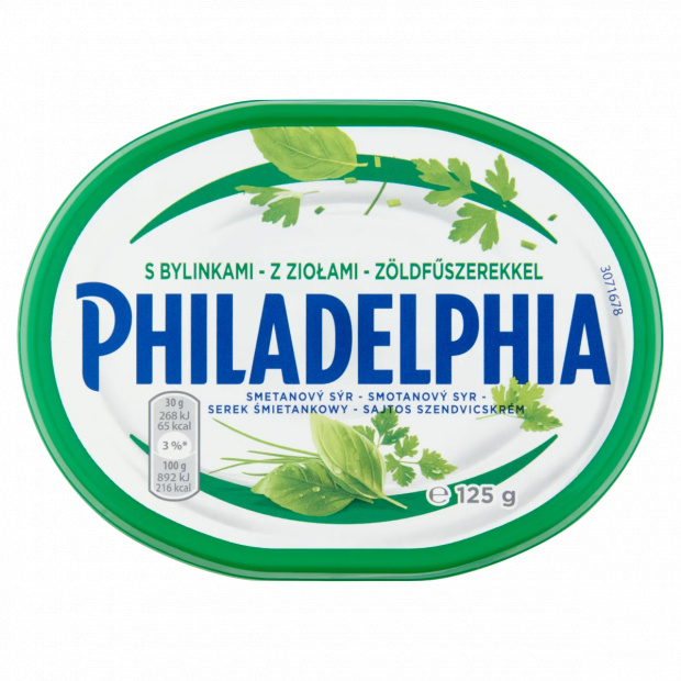 Philadelphia sajtos szendvicskrém zöldfűszerekkel 125 g