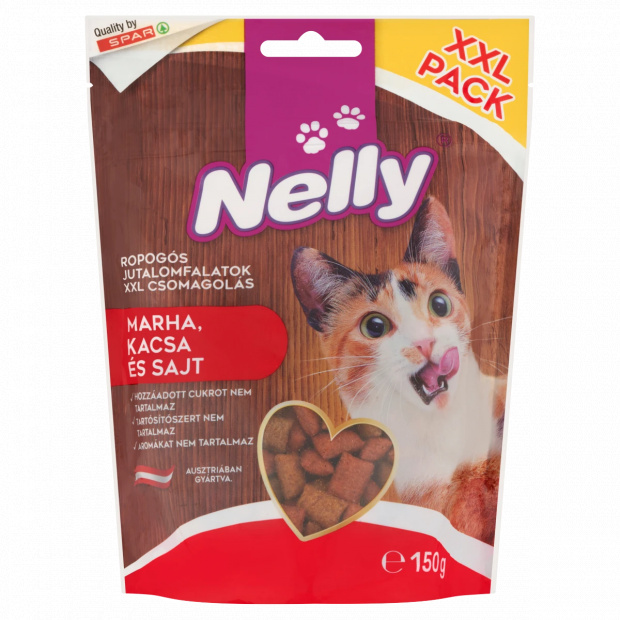 Nelly ropogós jutalomfalatok marhával, kacsával és sajttal 150 g 