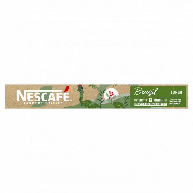 NESCAFÉ Farmers Origins Brazil őrölt pörkölt kávé kapszula 10 db 44 g NESCAFÉ Farmers Origins Brazil őrölt pörkölt kávé kapszula 10 db 44 g