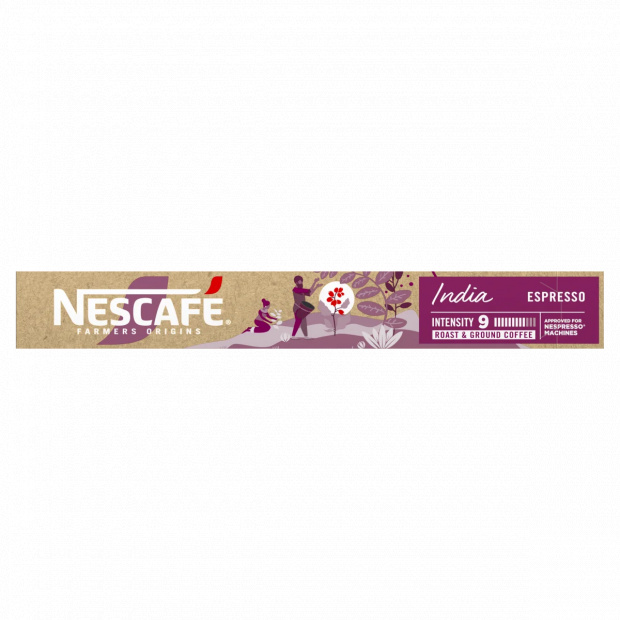 NESCAFÉ Farmers Origins India Espresso őrölt pörkölt kávé kapszula 10 db 44 g