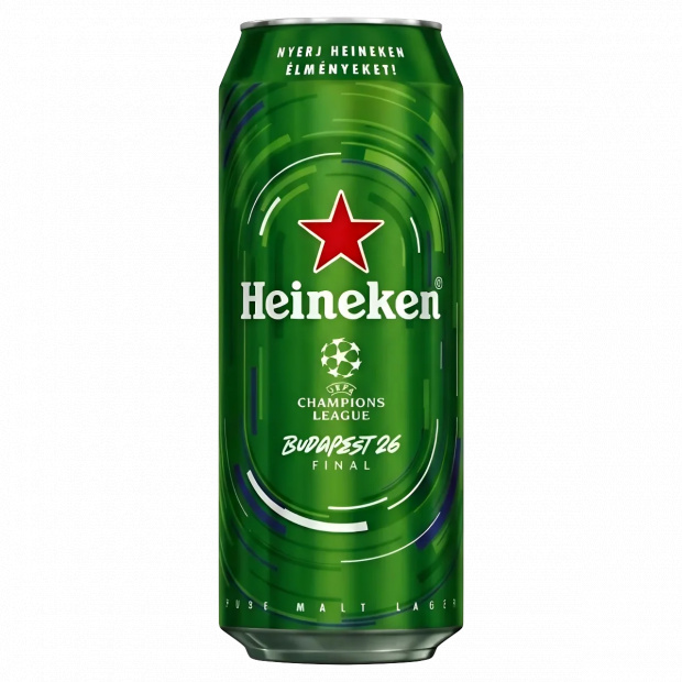 Heineken minőségi világos sör 5% 0,5 l
