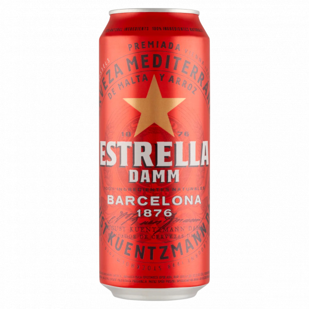 Estrella Damm spanyol világos sör 4,6% 0,5 l
