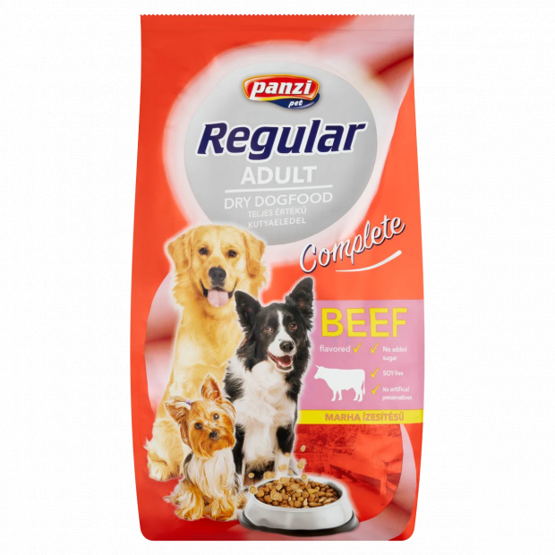 Panzi Pet Regular Adult teljesértékű kutyaeledel marha ízesítéssel 2 kg