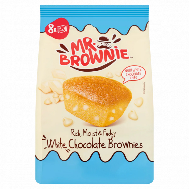 Mr. Brownie brownie fehér csokoládé darabkákkal 200 g