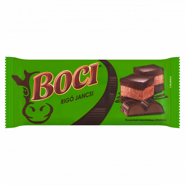 Boci Rigó Jancsi étcsokoládé kakaó krémes töltelékkel 100 g Boci Rigó Jancsi étcsokoládé kakaó krémes töltelékkel 100 g