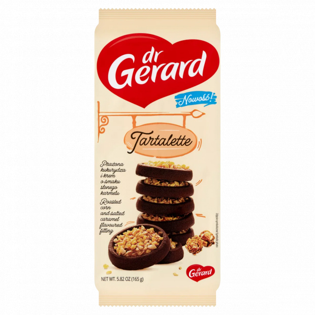 Dr Gerard Tartalette sós karamell krémmel ízesített ropogós kakaós keksz 165 g