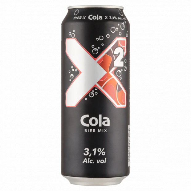 X2 Cola sör és koffeintartalmú ital keveréke 3,1% 0,5 l