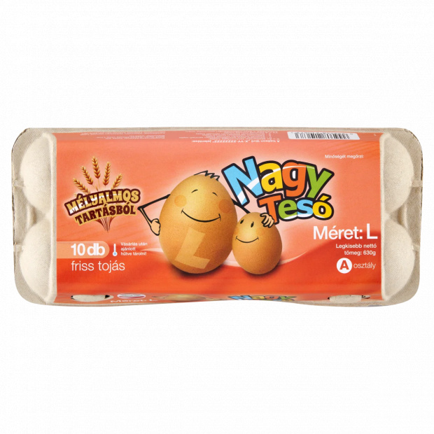 Nagy Tesó friss tojás L méret 10 db Nagy Tesó friss tojás L méret 10 db