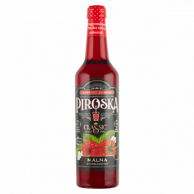 Piroska Classic málna gyümölcsszörp 0,7 l