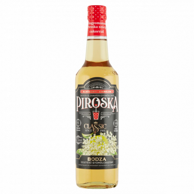 Piroska Classic bodza ízesítésű gyümölcsszörp 0,7 l