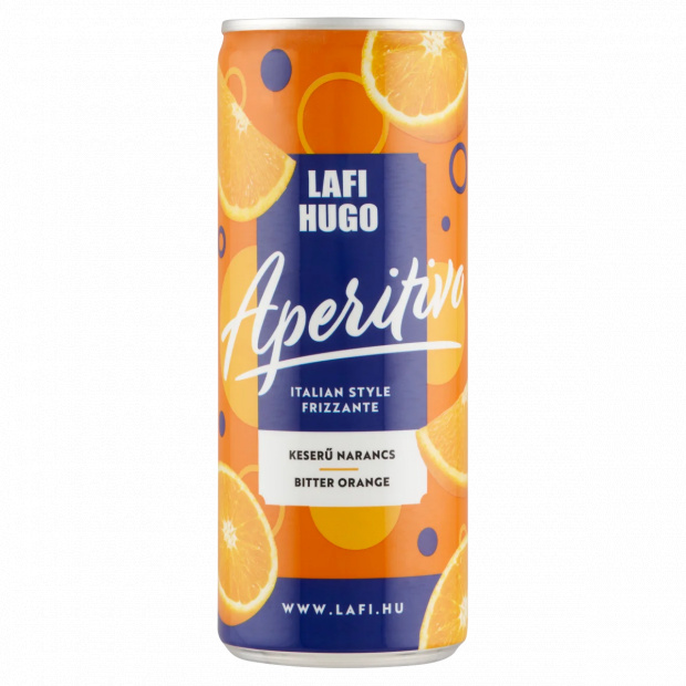 Lafi Hugo Aperitivo keserű narancs ízű szénsavas boralapú koktél 7% 250 ml