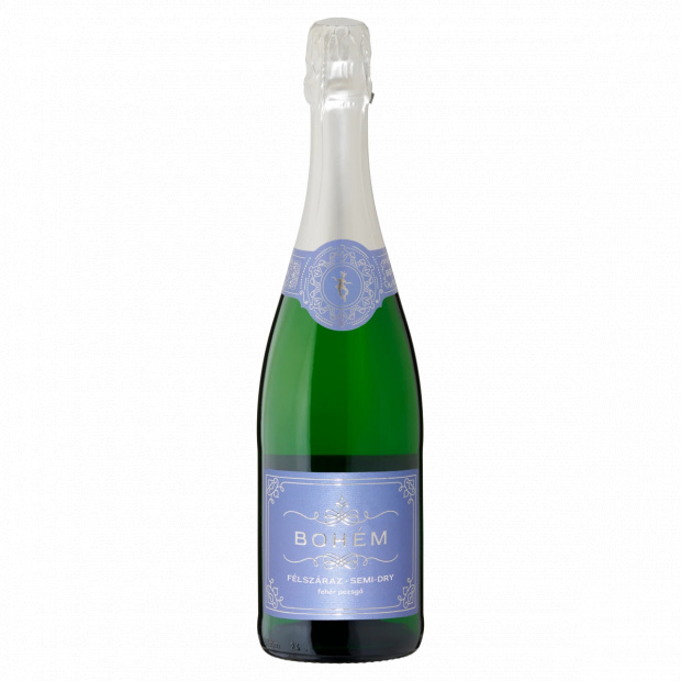 Bohém félszáraz fehér pezsgő 12% 750 ml