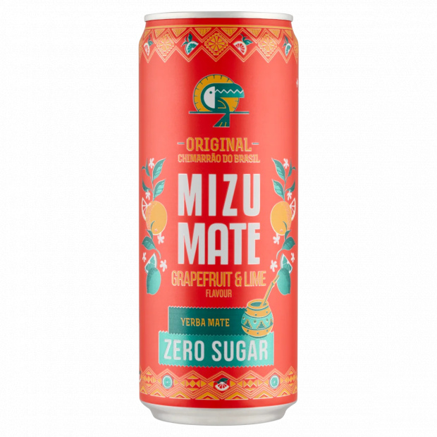 Vitamizu Mizu Mate Yerba Mate alapú szénsavas mangó ital zéró cukor 330 ml