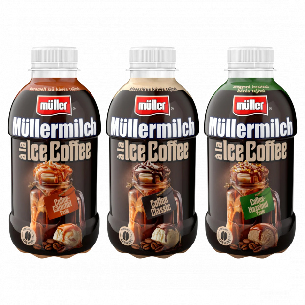 Müller Müllermilch Ice Coffee zsírszegény kávés tejital 400 g
