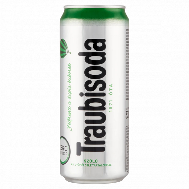 Traubisoda szőlő szénsavas, energiamentes üdítőital édesítőszerekkel 330 ml