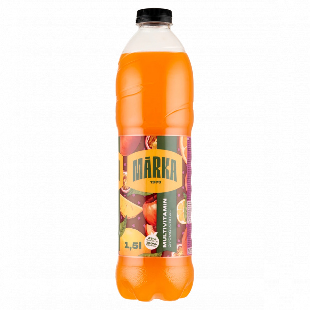 Márka multivitamin szénsavmentes vegyes gyümölcsital cukorral és hozzáadott vitaminokkal 1,5 l