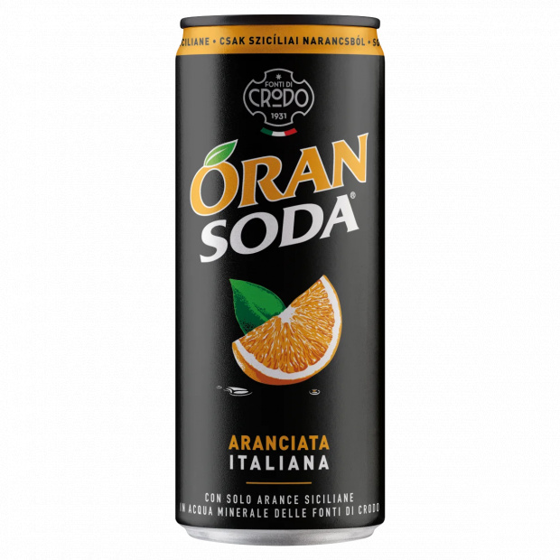 Fonti Di Crodo Oran Soda szénsavas narancs üdítőital 33 cl