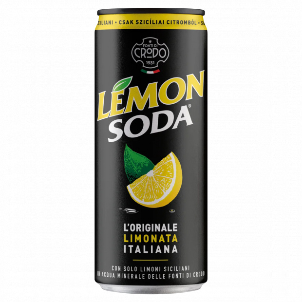 Fonti Di Crodo Lemon Soda szénsavas citrom üdítőital 33 cl