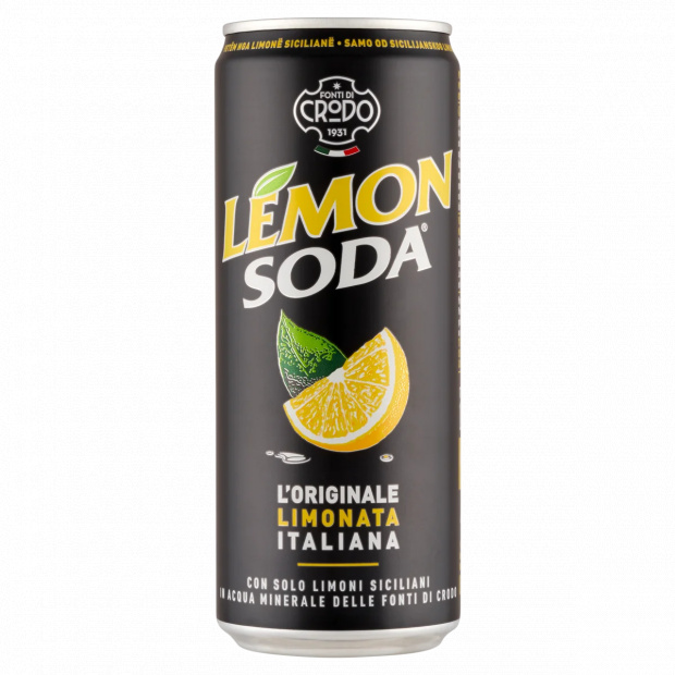 Fonti Di Crodo Lemon Soda szénsavas citrom üdítőital 33 cl