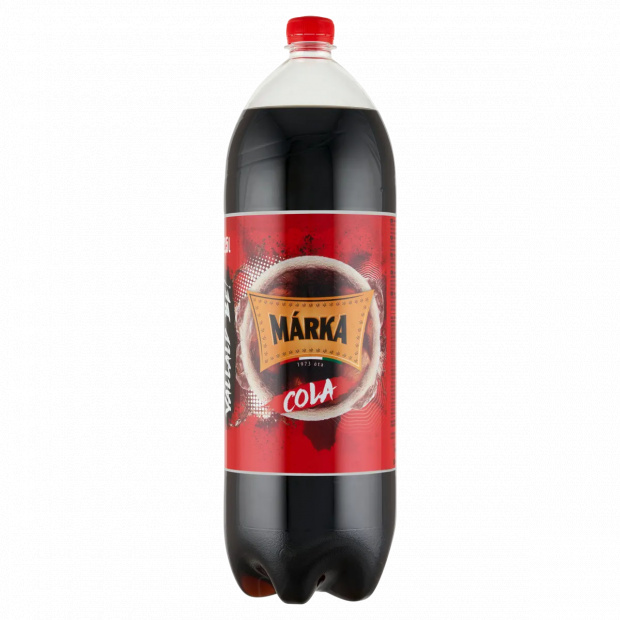 Márka cola ízű szénsavas üdítőital, cukorral és édesítőszerekkel 2,5 l
