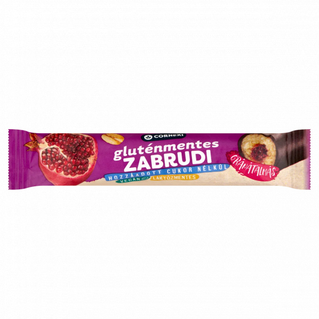 Cornexi gluténmentes gránátalmás zabrudi édesítőszerrel, hozzáadott cukor nélkül 30 g