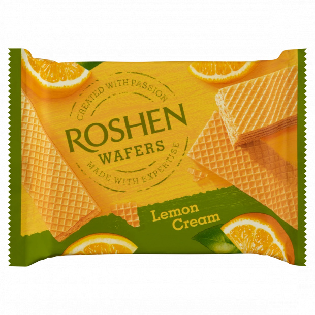 Roshen citrom ízesítésű krémmel töltött ostya 72 g