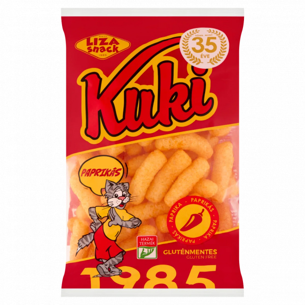 Liza Snack Kuki gluténmentes paprikás extrudált kukoricapehely 40 g Liza Snack Kuki gluténmentes paprikás extrudált kukoricapehely 40 g