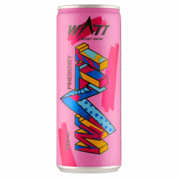 Watt Fehéreper- és guavaízű, szénsavas energiaital koffeinnel és vitaminokkal 250 ml
