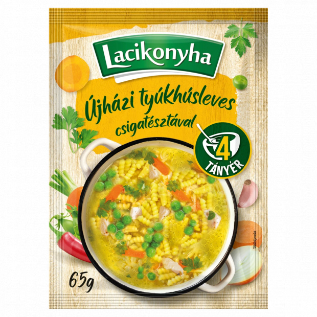 Lacikonyha Újházi tyúkhúsleves csigatésztával 65 g