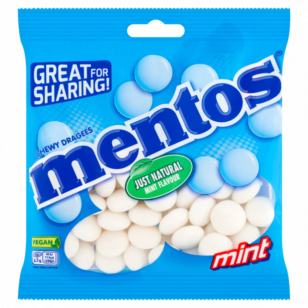Mentos Mint mentolos ízesítésű cukordrazsé 150 g