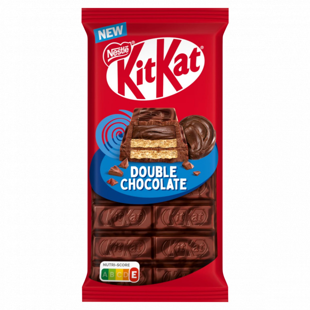 KitKat Double Chocolate kakaós krémmel töltött ropogós ostya tej- és étcsokoládéban 99 g 