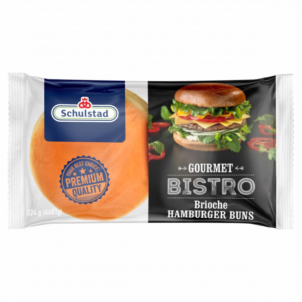 Schulstad Gourmet Bistro briós jellegű hamburger zsemle 4 x 81 g (324 g)
