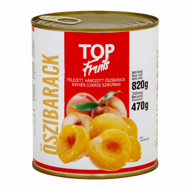 TOP FRUITS őszibarackbefőtt 820 g TOP FRUITS őszibarackbefőtt 820 g