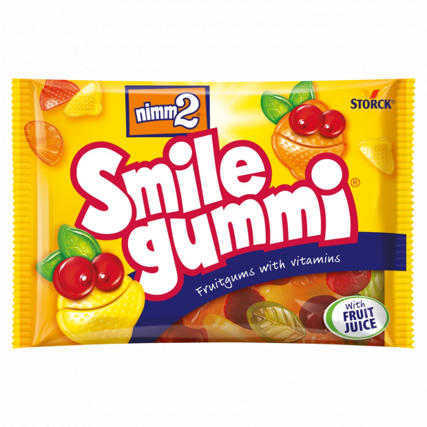 nimm2 Smilegummi vegyes gyümölcs ízű gumicukorka vitaminokkal 100 g