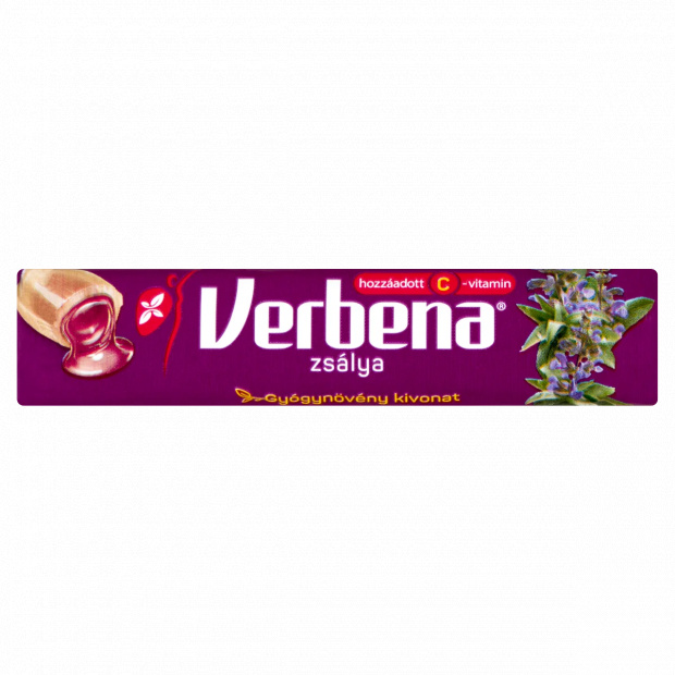 Verbena töltött keménycukorka zsályakivonattal, mézzel és C vitaminnal 32 g
