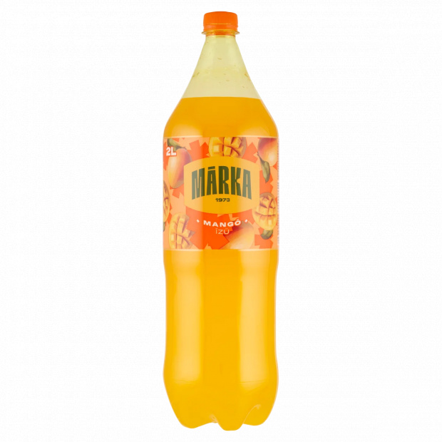Márka mangó ízű szénsavas üdítőital cukorral és édesítőszerekkel 2 l