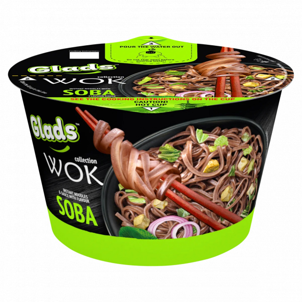 Glads Wok instant tésztaétel soba ízű szósszal 95 g