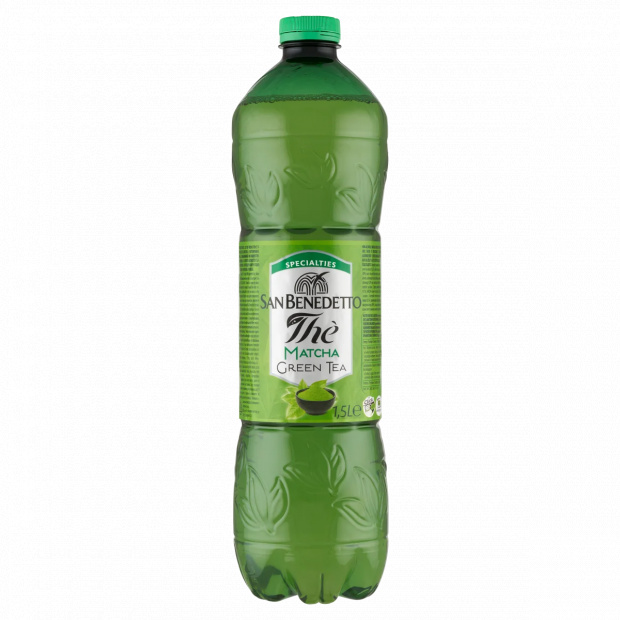 San Benedetto alkoholmentes matcha zöld tea ízű üdítőital cukorral és édesítőszerrel 1,5 l 