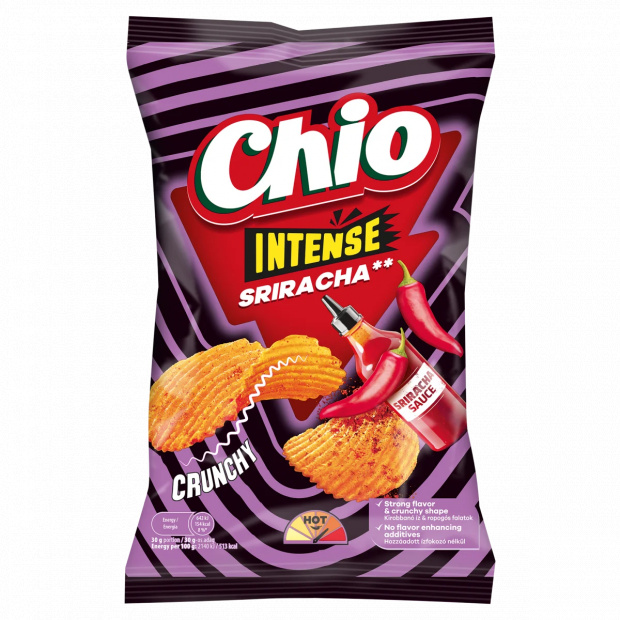 Chio Intense csípős, sriracha szósz ízű burgonyachips 55 g