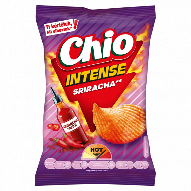 Chio Intense csípős, sriracha szósz ízű burgonyachips 55 g