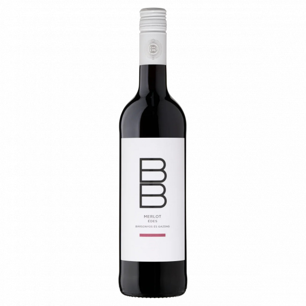 BB Dunántúli Merlot édes vörösbor 13% 0,75 l